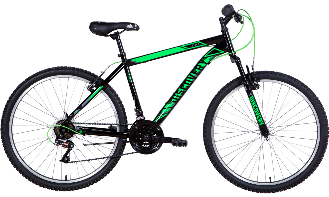 Фотографія Велосипед Discovery RIDER AM Vbr 26" 2021, розмір XS, Чорно-зелений
